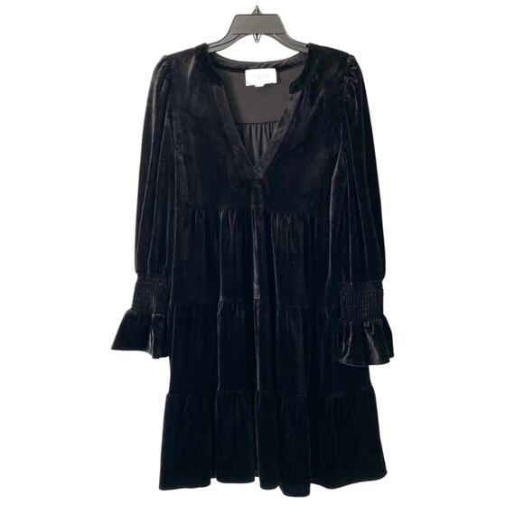 Pomander Place by Tuckernuck Kenzo Black Velvet Dress size large - Picture 5 of 13